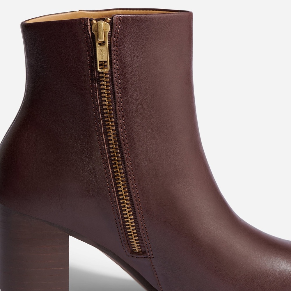 Nisolo Lia Heeled Ankle Booties in Wine / Burgundy - Picture 3 of 13